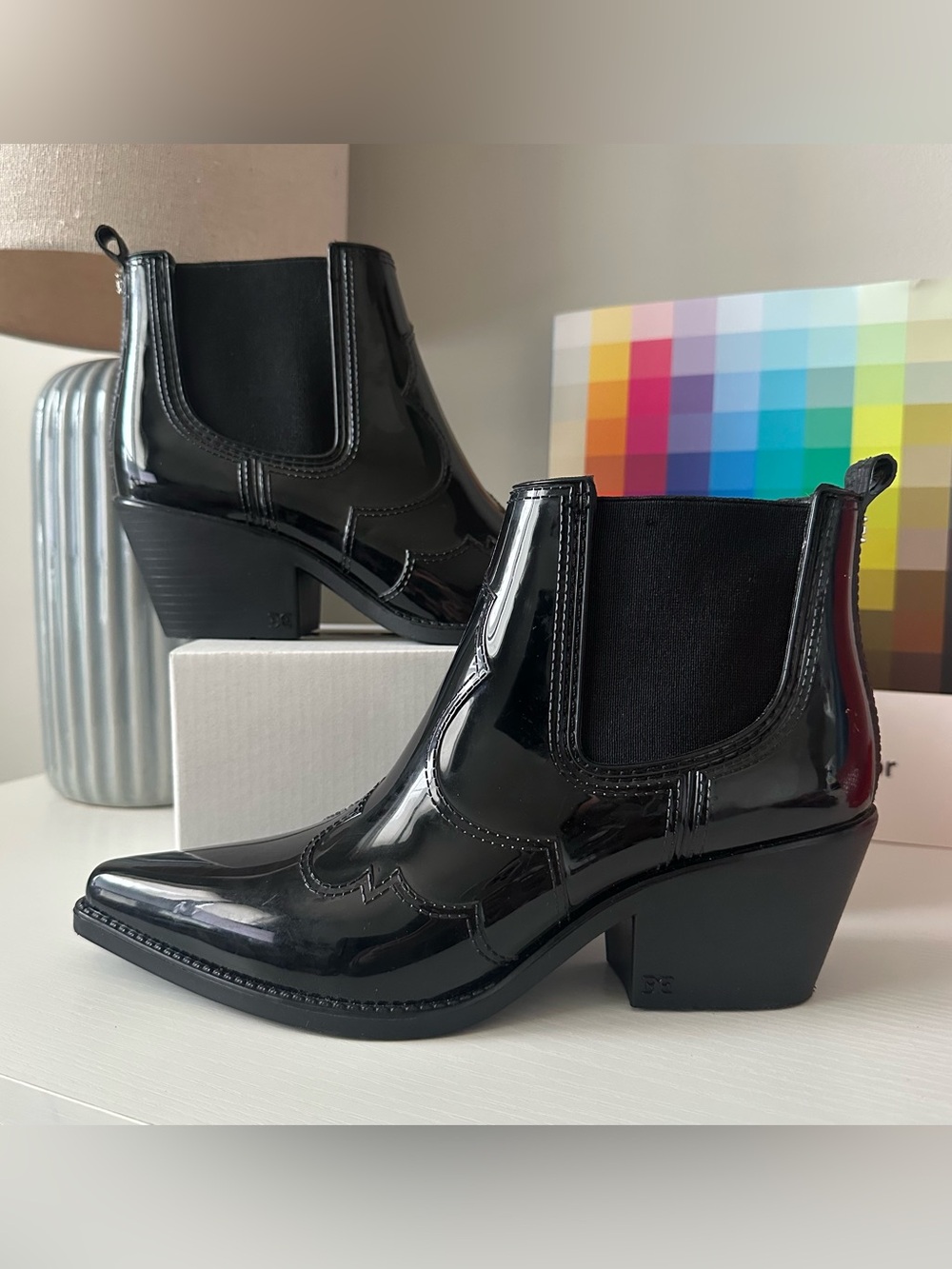 Sam Edelman Winona Western Booties Sz. 8